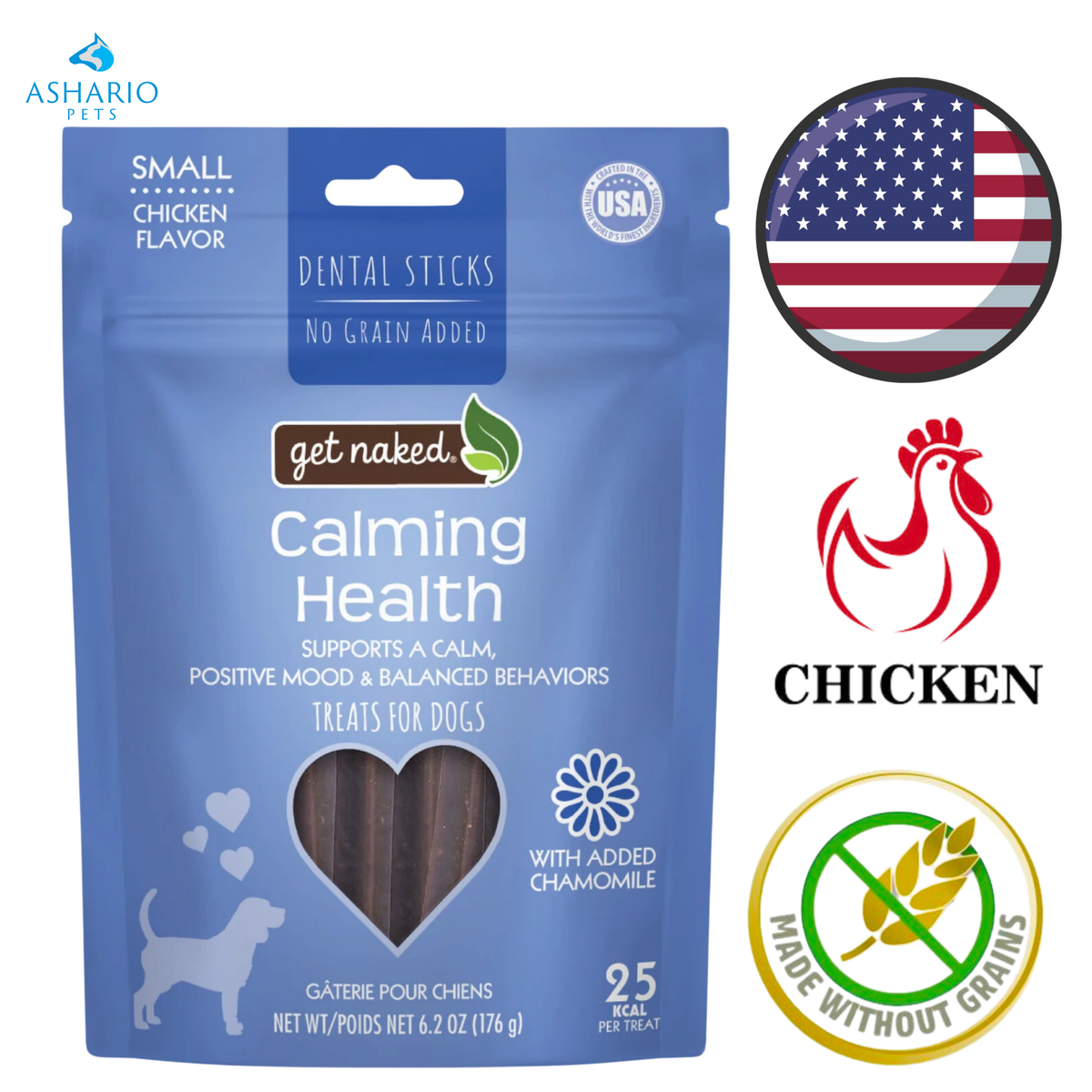 NPIC - Get Naked Calming Health Dental Sticks Dog Treats
