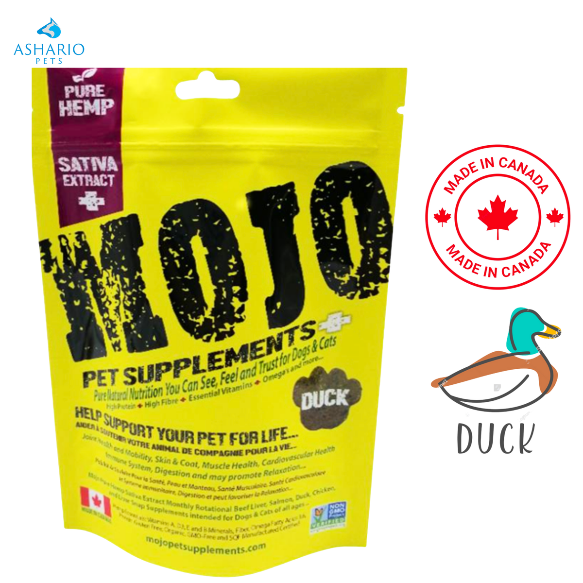 MOJO Pet Supplements - Duck Flavoured Hemp Treats