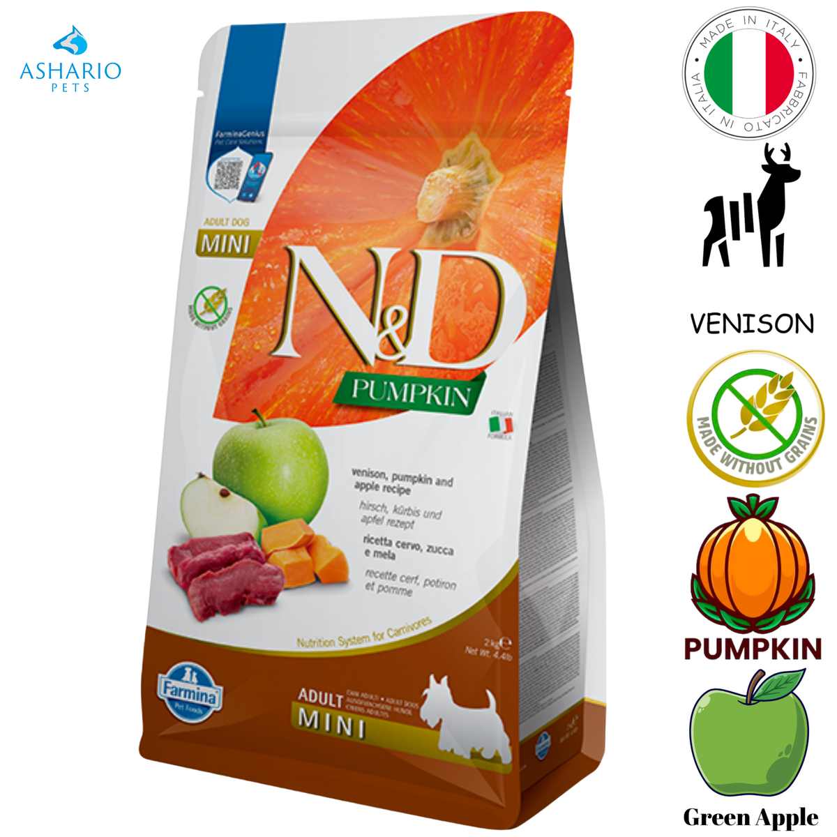 Farmina - Pumpkin Venison & Apple Adult Mini Dry Dog Food