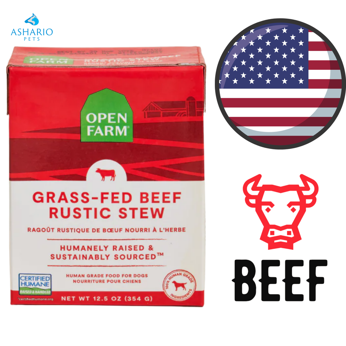Open Farm - Grass-Fed Beef Rustic Stew Wet Dog Food