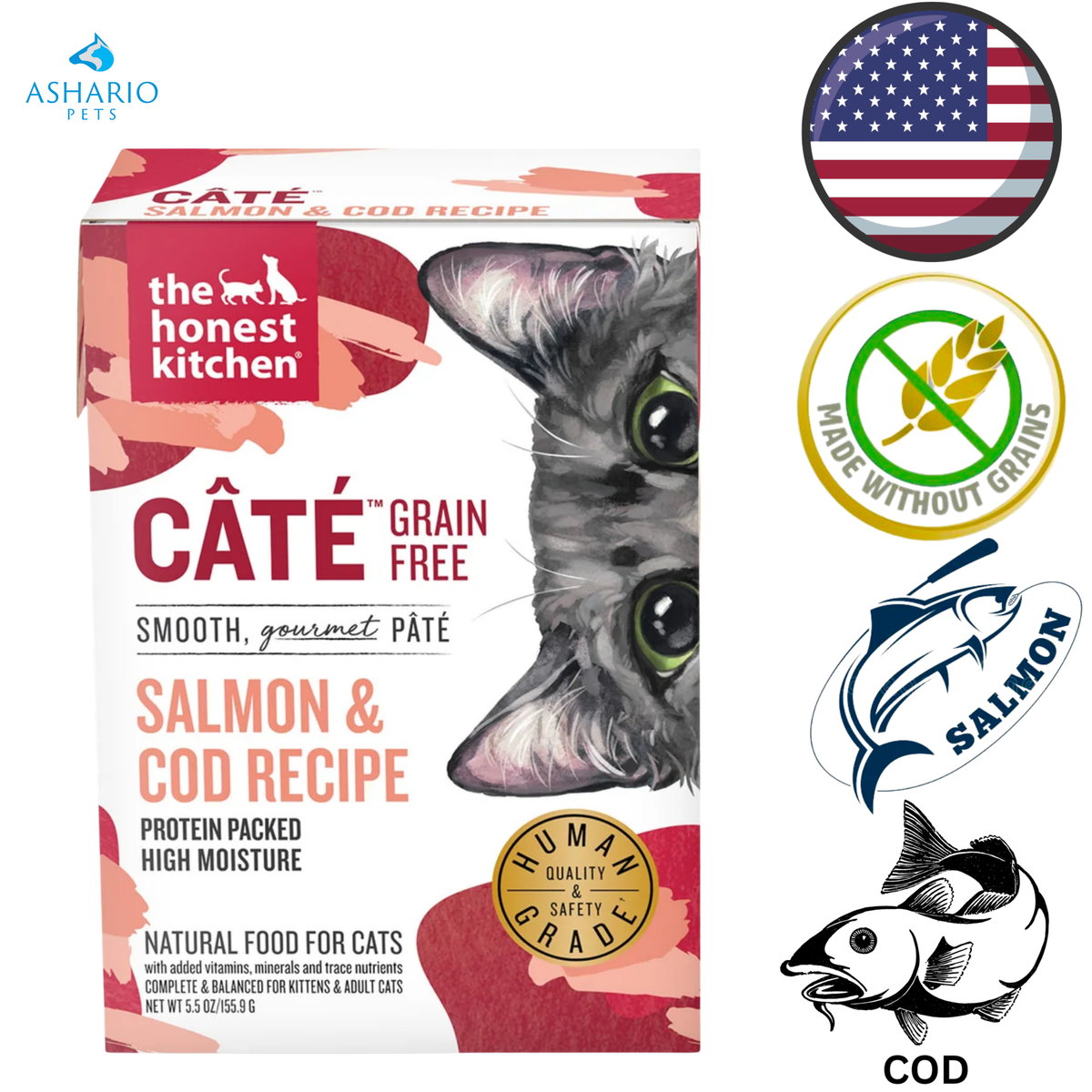 The Honest Kitchen - Grain Free Salmon & Cod Wet Cat Food