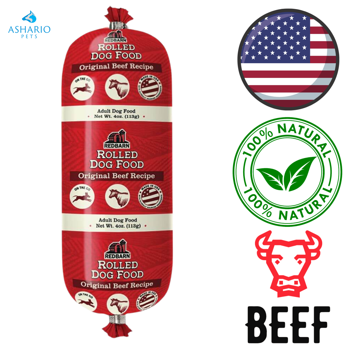 RedBarn - Beef Roll Dog Food