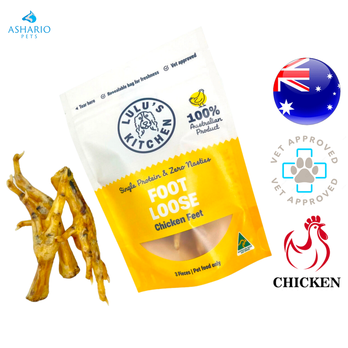 Rover Pet Products - Foot Loose! Chicken Feet Dog Treats