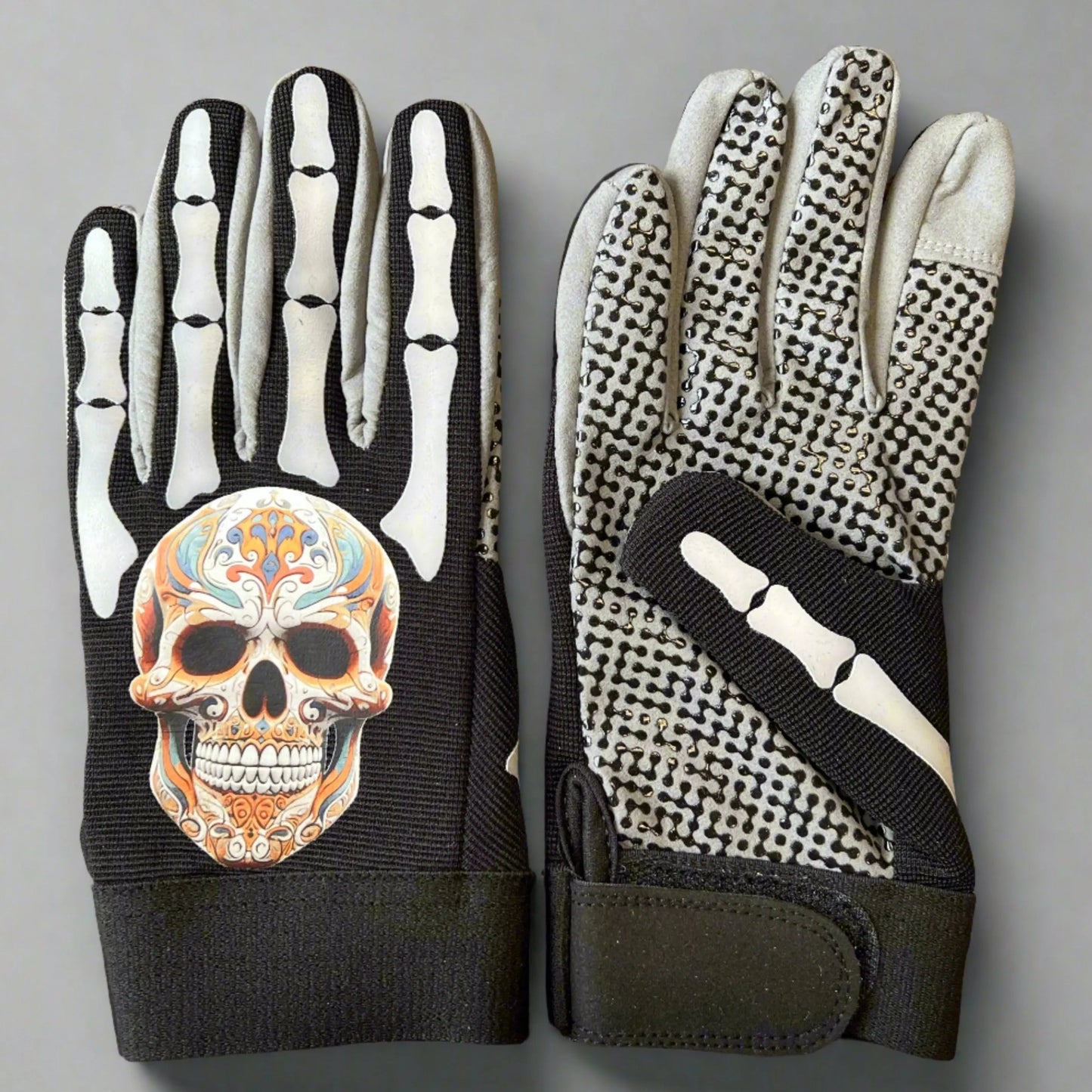 Gants de mécanicien antidérapants en tissu crâne