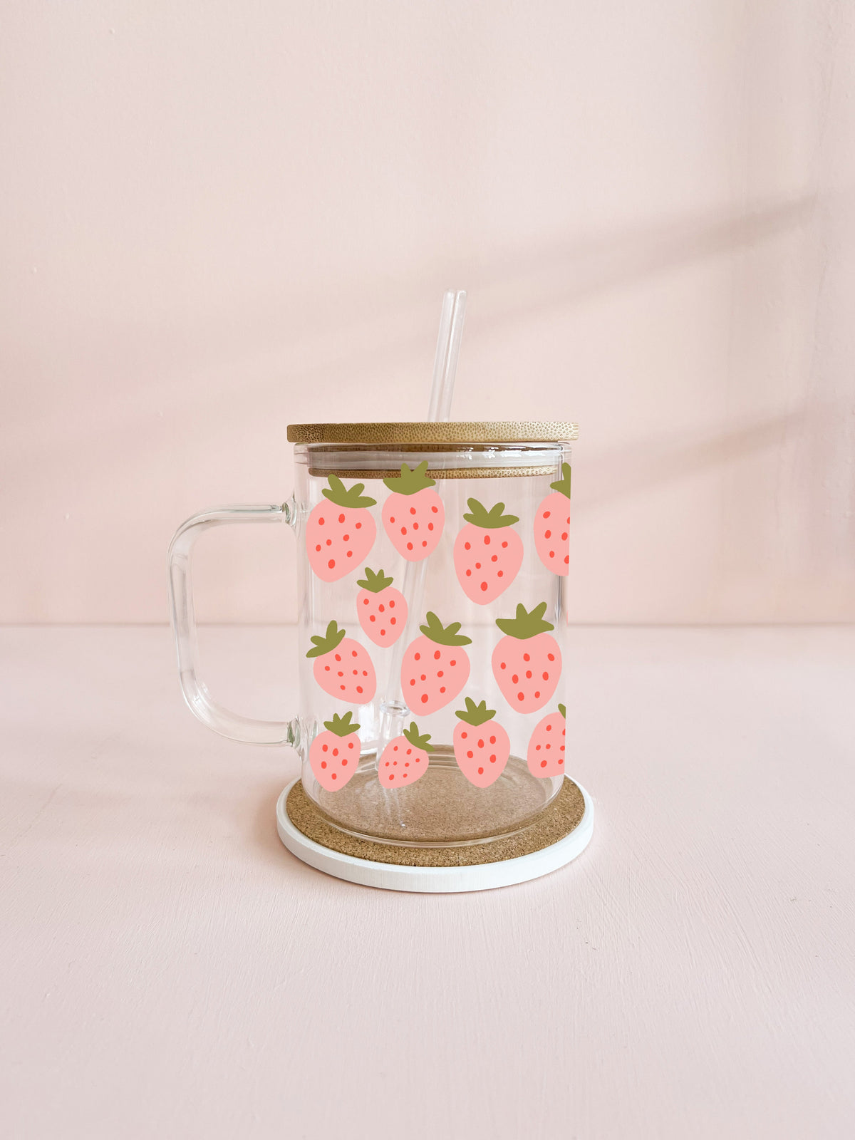 Tasse boho 17oz - champ de fraises