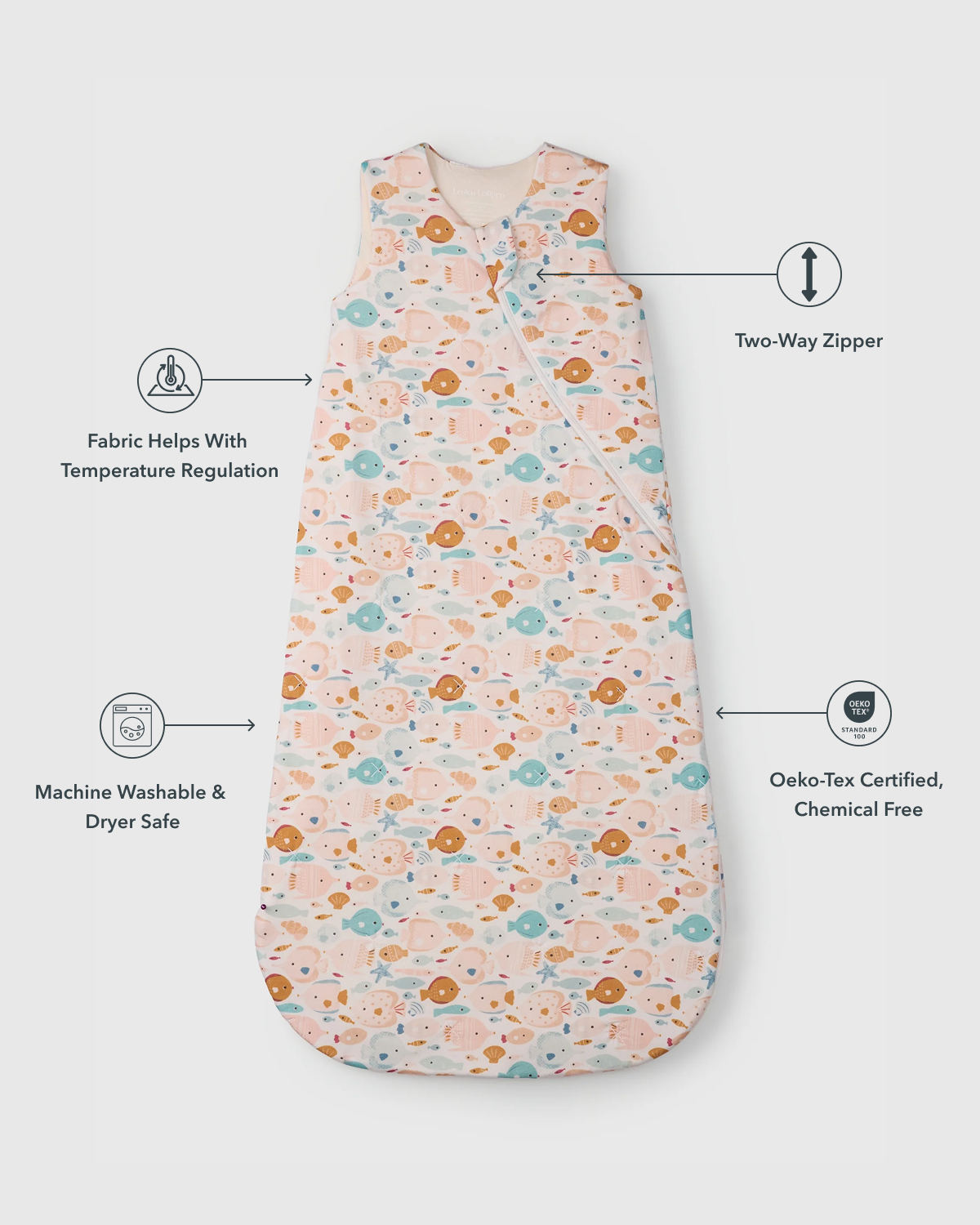 Baby Sleep Bag TENCEL™ 1.0 TOG - Sun Kissed Shoal