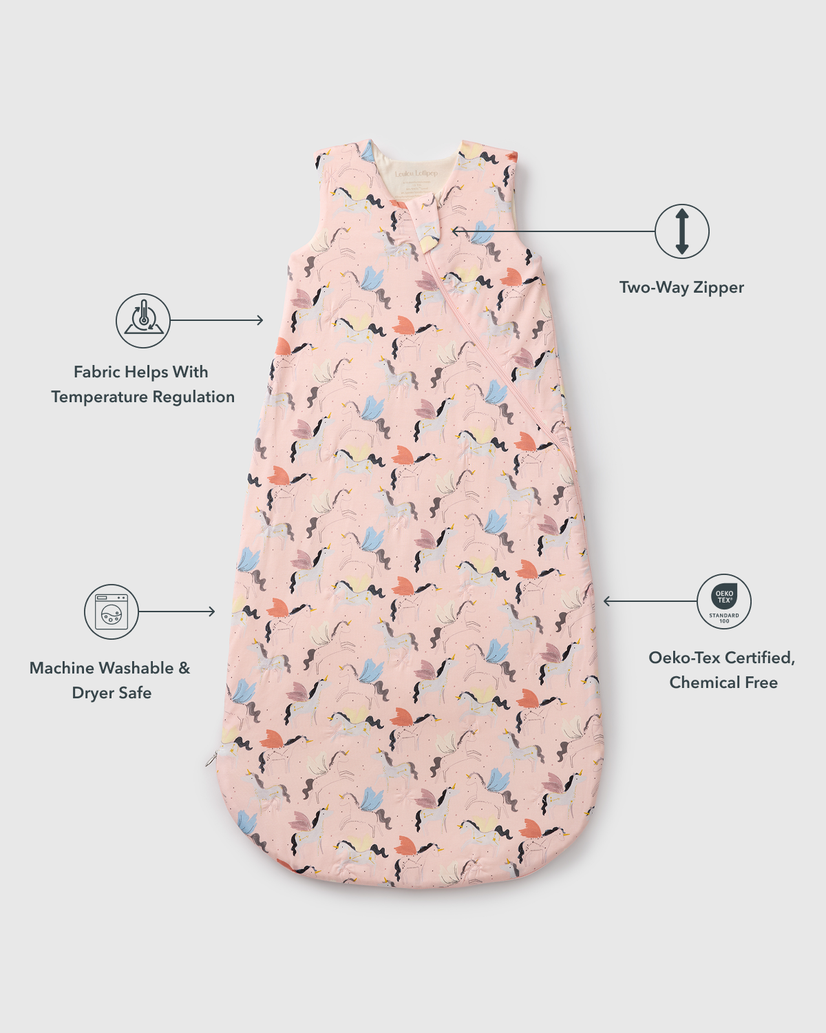 Baby Sleep Bag TENCEL™ 1.0 TOG - Unicorn Ballet