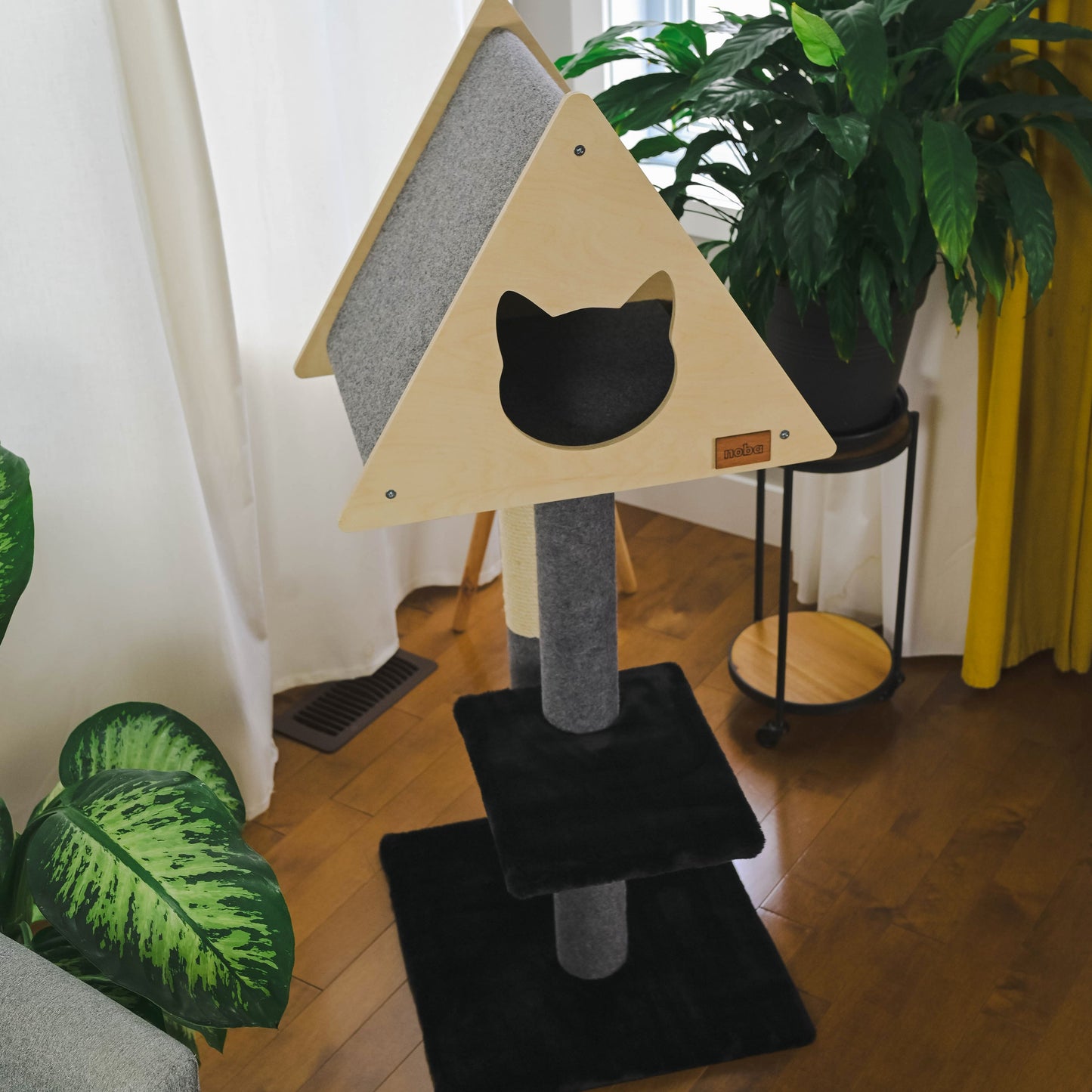 Tipi Cachette - Arbre à chat de luxe à 2 niveaux