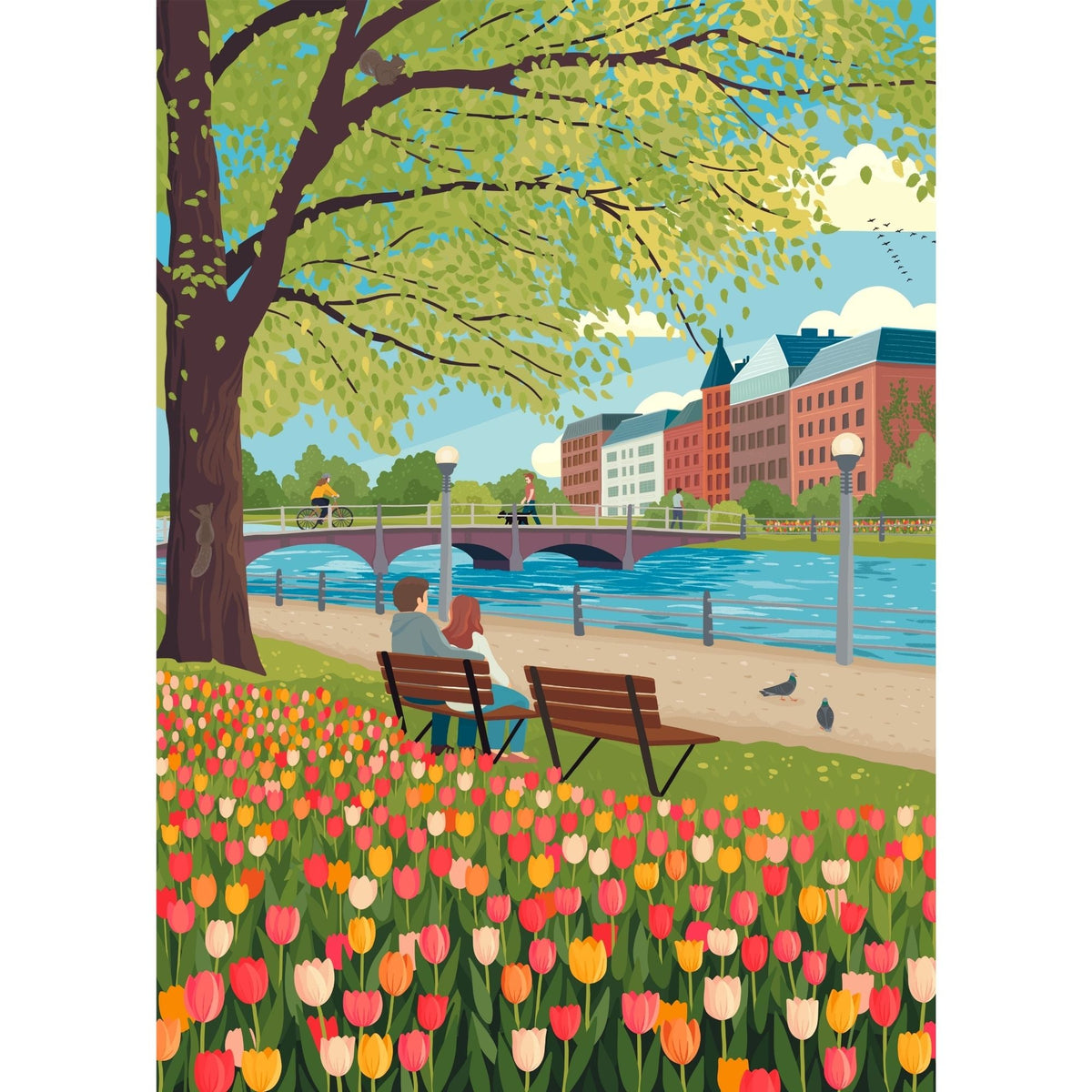 Tulip Season | 500-Piece Puzzle for Adults | Designed in Canada by Diana Pinnell