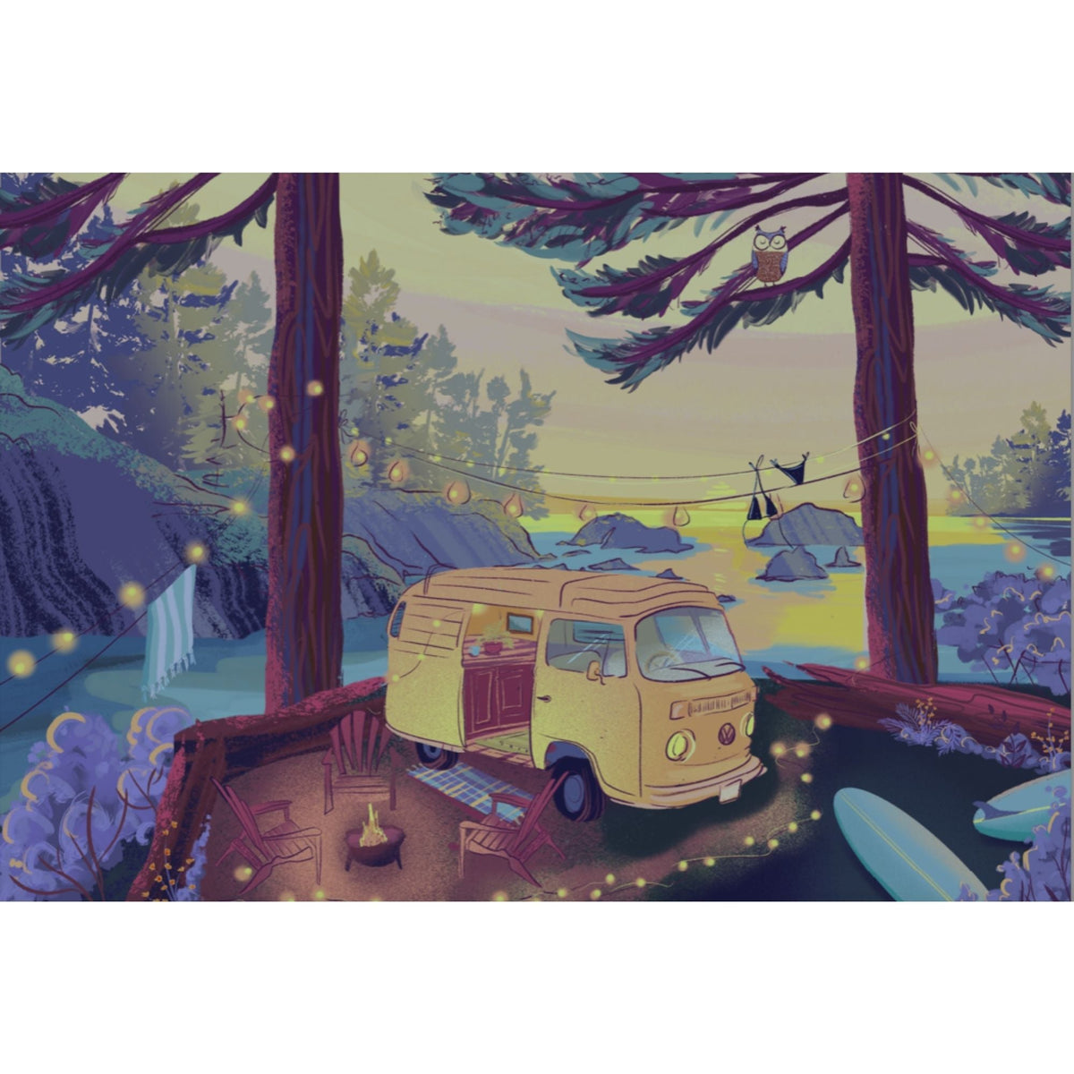 Twilight Campsite | 1000-Piece Puzzle for Adults | Designed in Canada by Capri Sadler