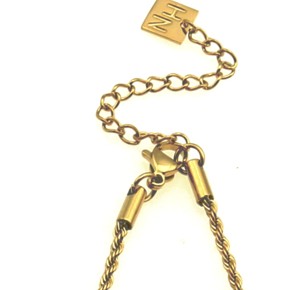 ULYANA : Collier chaîne torsadée en or - 20 pouces