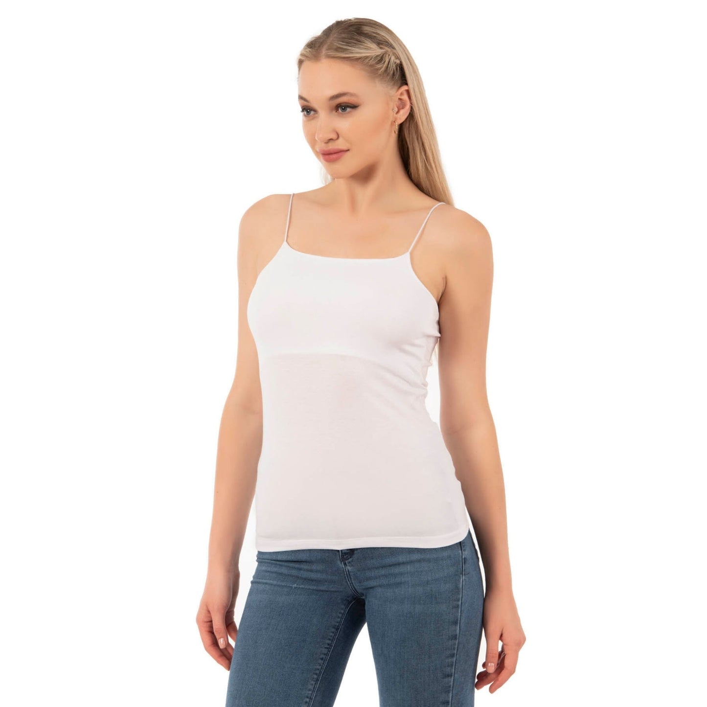 Caraco en coton-modal à fines bretelles pour femme