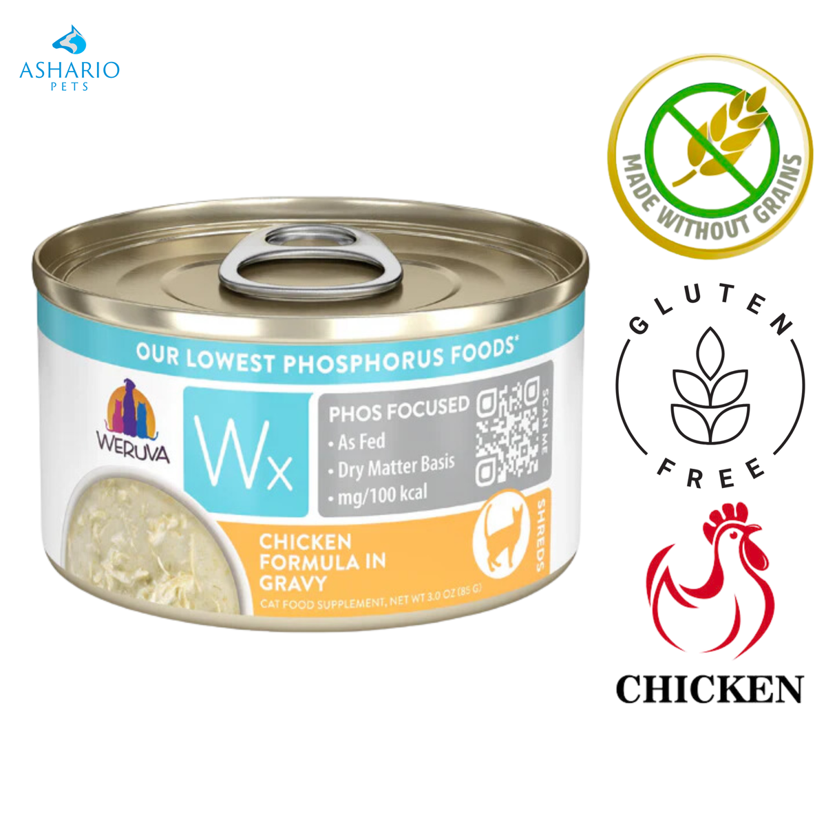 Weruva - Wx Phos Focused Chicken In Gravy Canned Cat Food