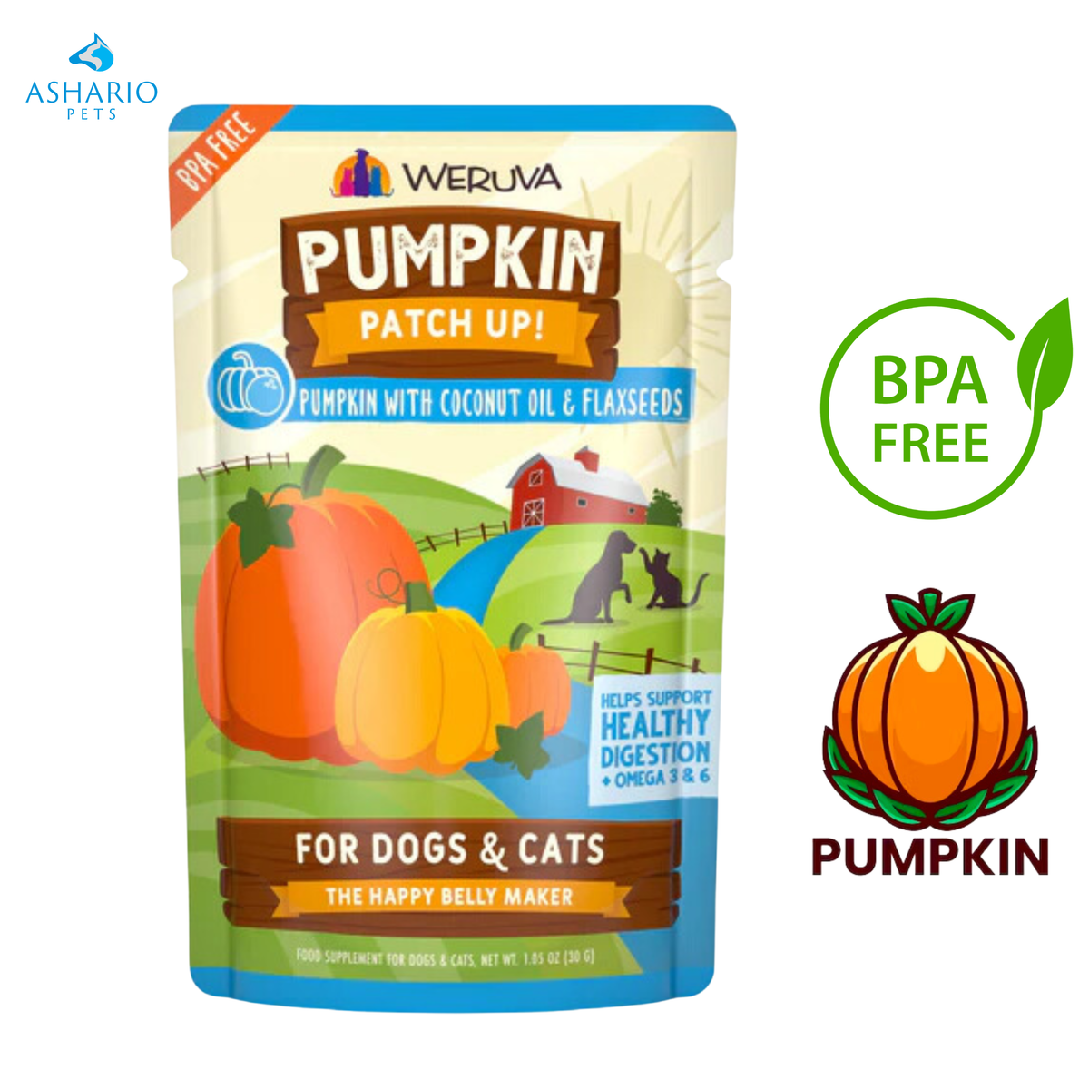 Weruva - Pumpkin Patch Up Coconut & Flax Wet Dog Food Pouch