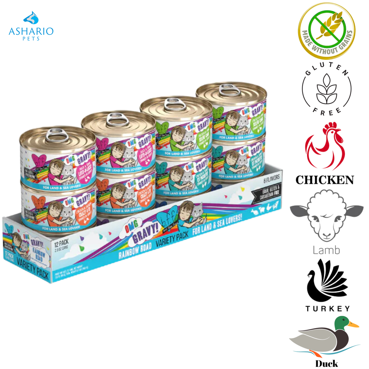Weruva - OMG Rainbow Road Variety Pack Canned Cat Food