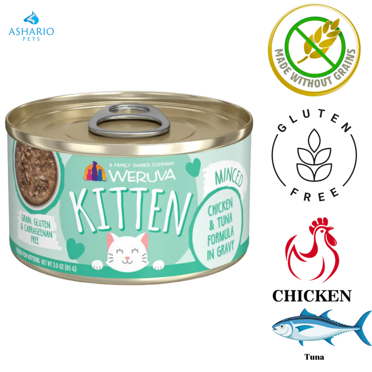 Weruva - Kitten Chicken & Tuna In Gravy Canned Cat Food