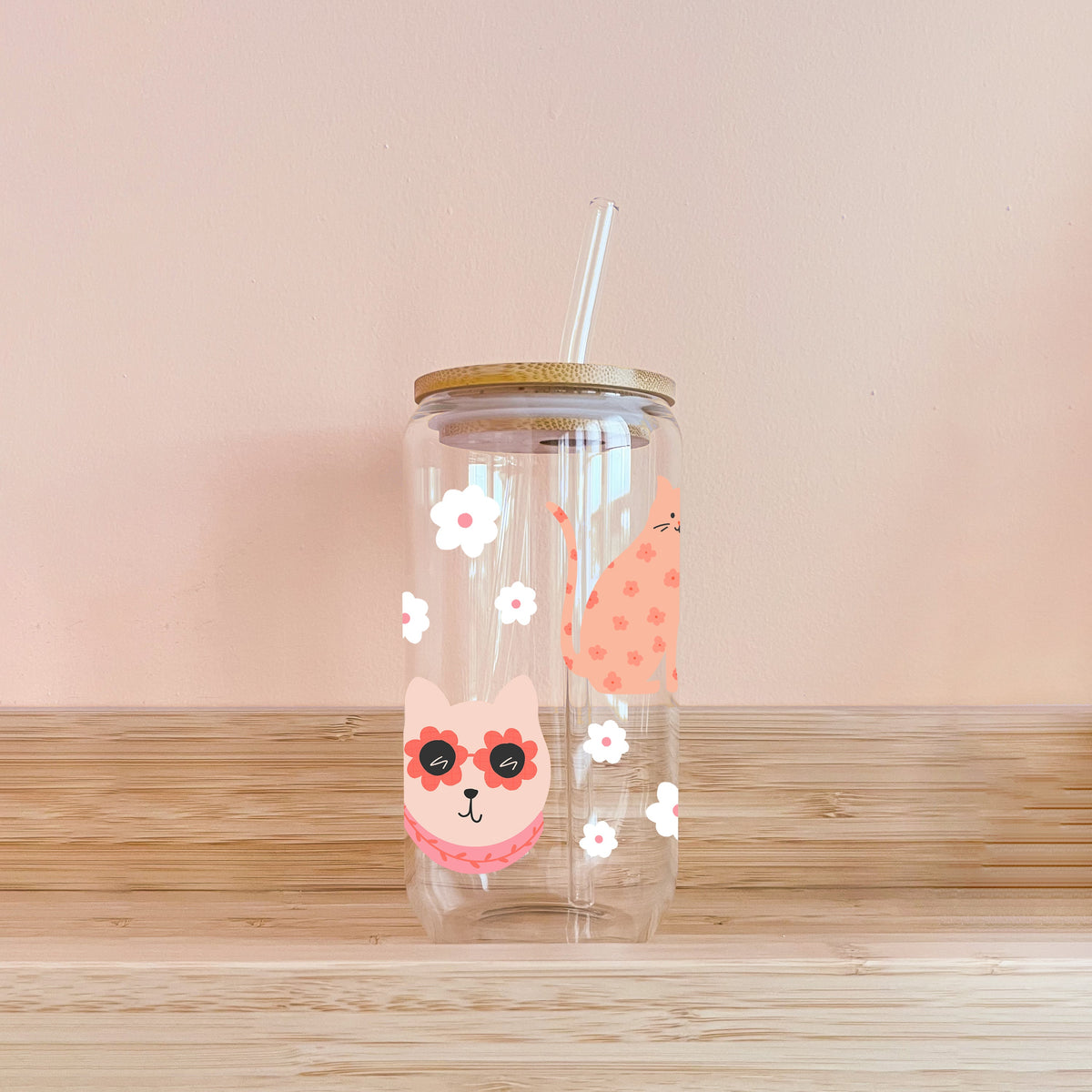 Verre boho - chats