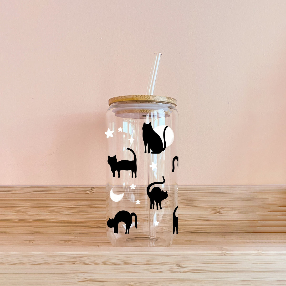 Verre - Chats noirs