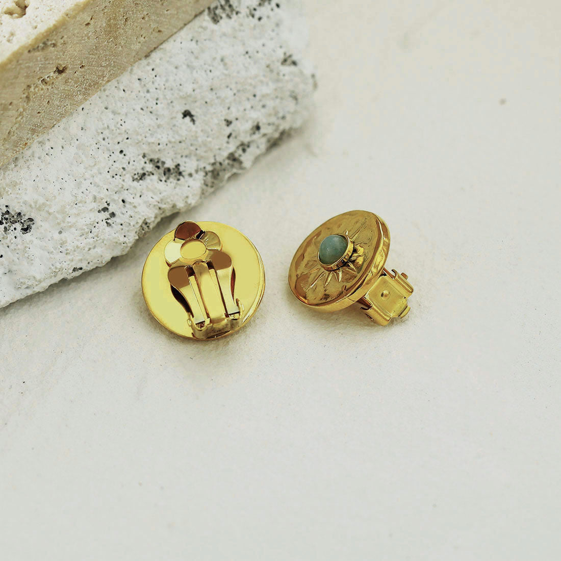 Boucles d'oreilles clous VICTORIA à clip (Pas besoin de piercing)