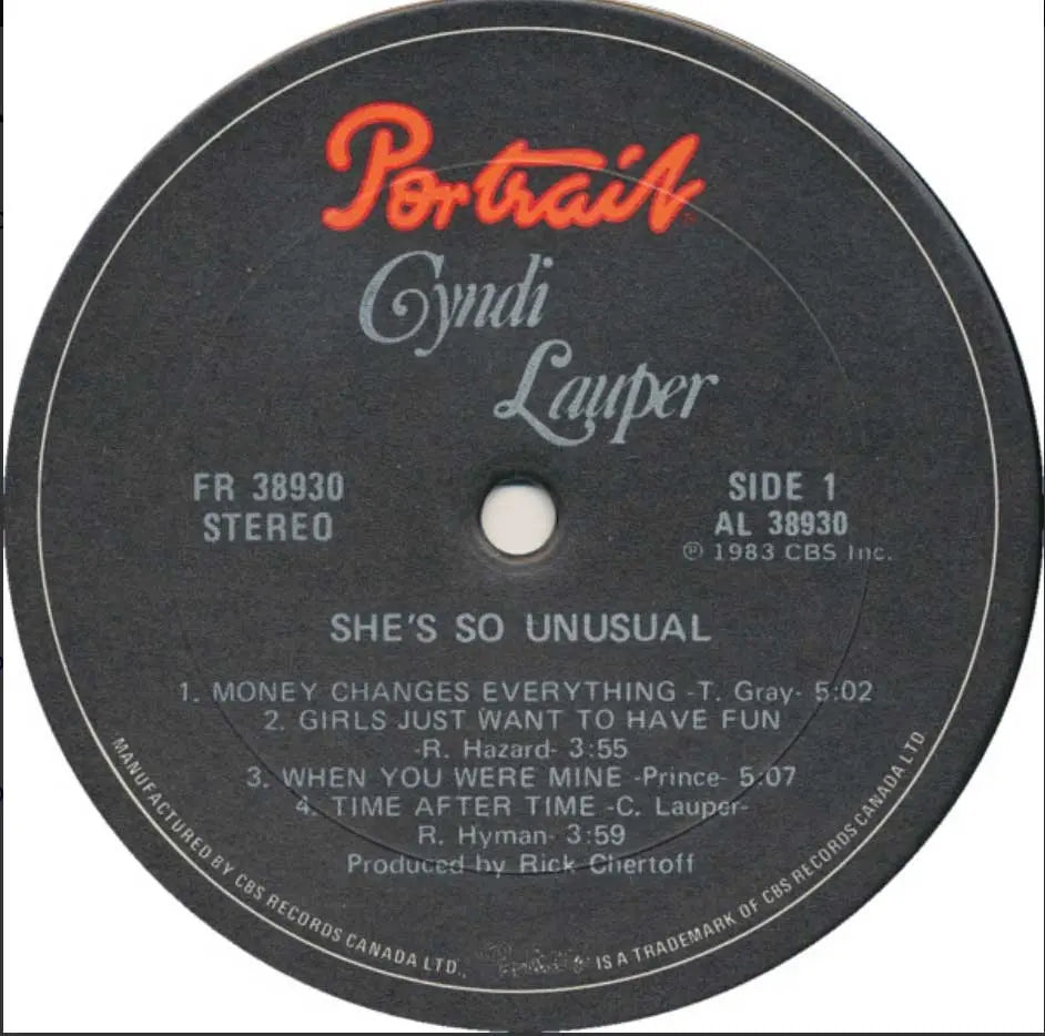 Cyndi Lauper - She's So Unusual - 1983 Pressing!