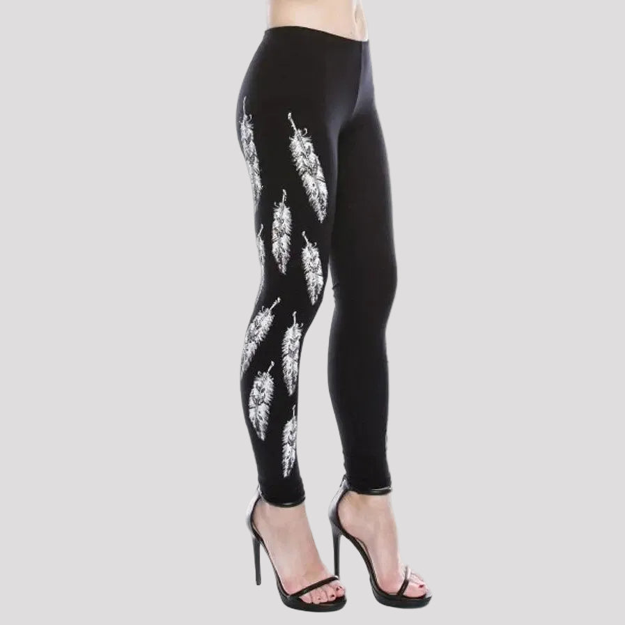 Legging Vocal à imprimé plumes pour femme