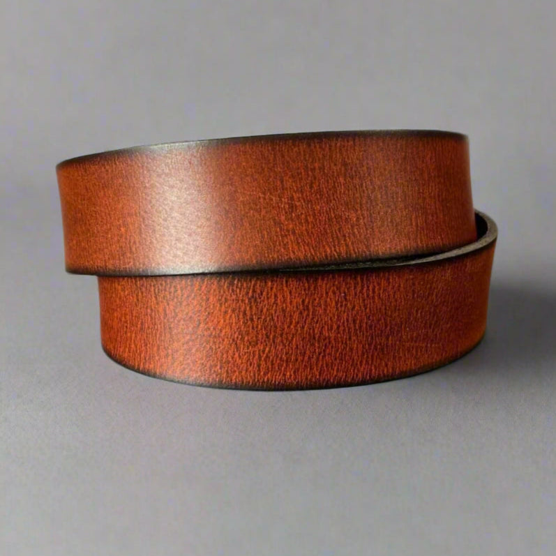 Ceinture homme en cuir grainé de buffle
