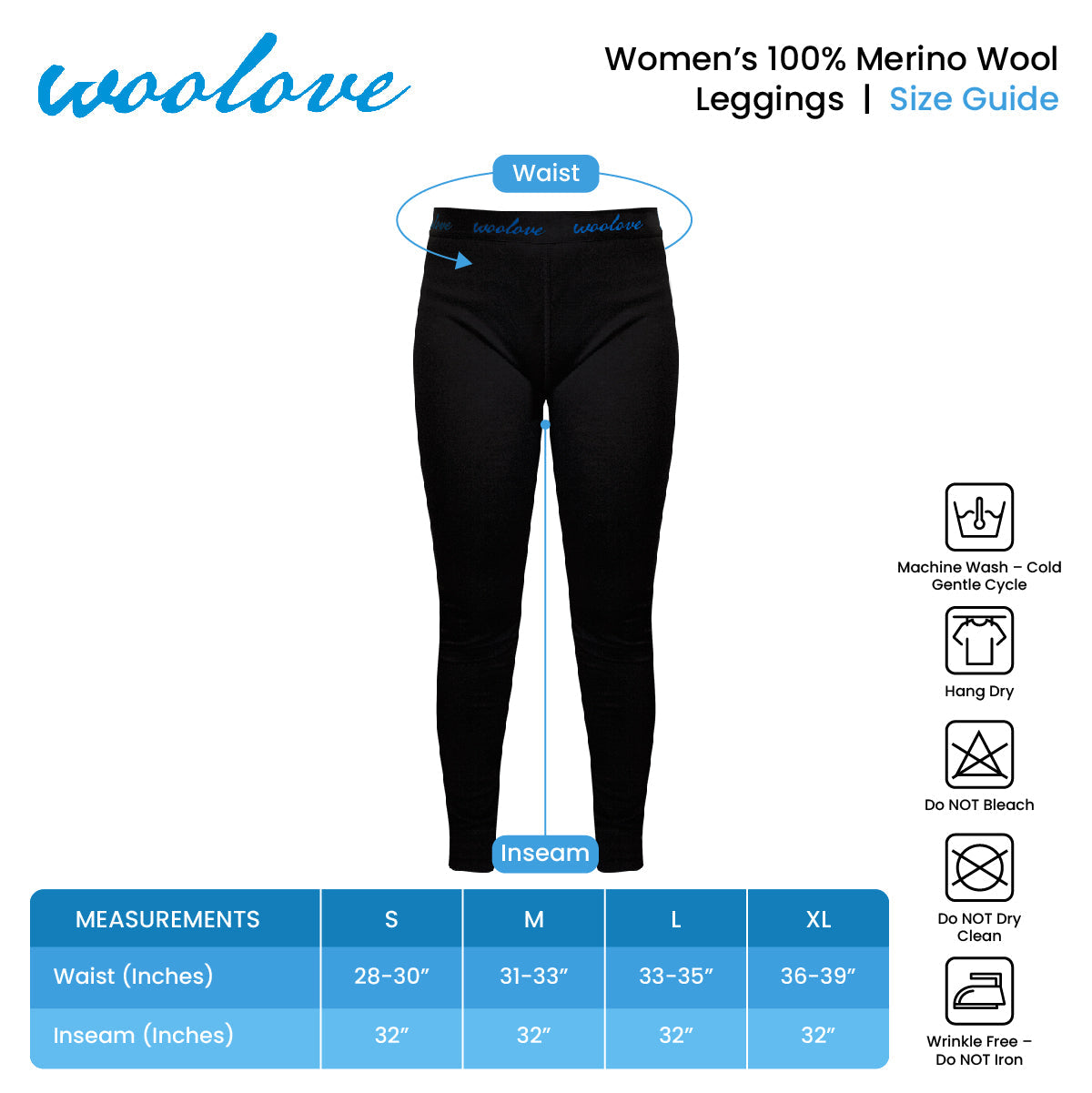 Legging en Laine Mérinos pour Femme — Grammage Moyen