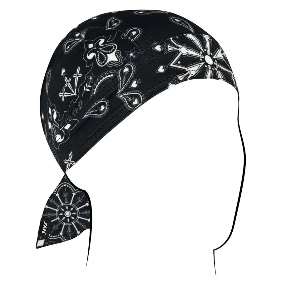 ZANheadgear Casquette tête de mort noire Paisley