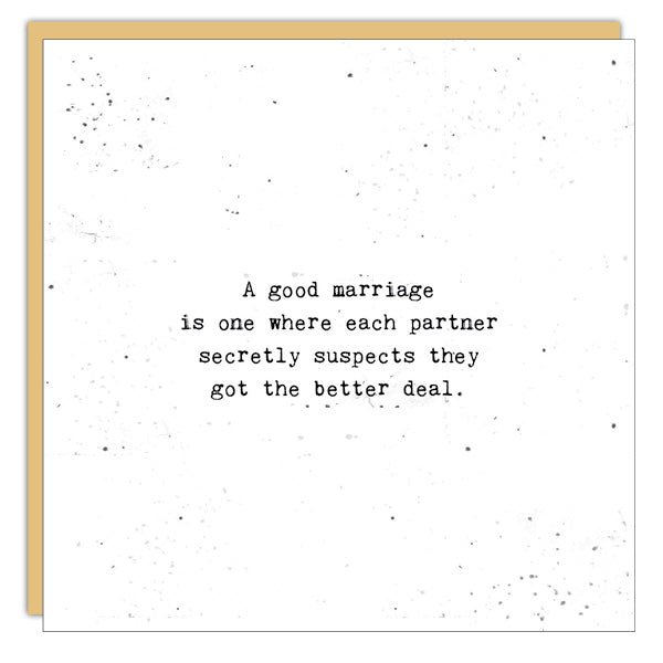 Stationery - Little Gem Card - A Good Marriage
