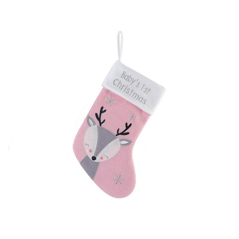 Christmas Fox Wool Stockings – Cute Plush Holiday Gift Stockings, 3 Colors