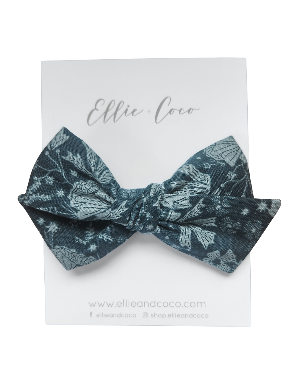 Nœud oversize floral bleu