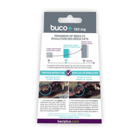 Buco+ 150mg – Natural Dental Care for Dogs and Cats +15KG