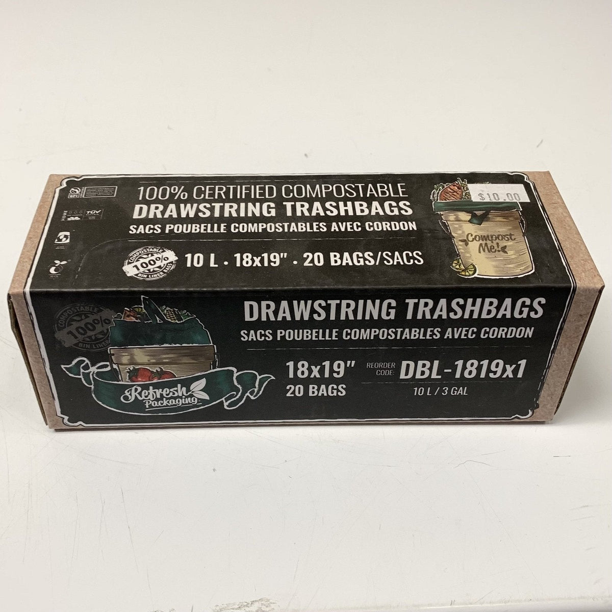 Compostable Drawstring Trash Bags