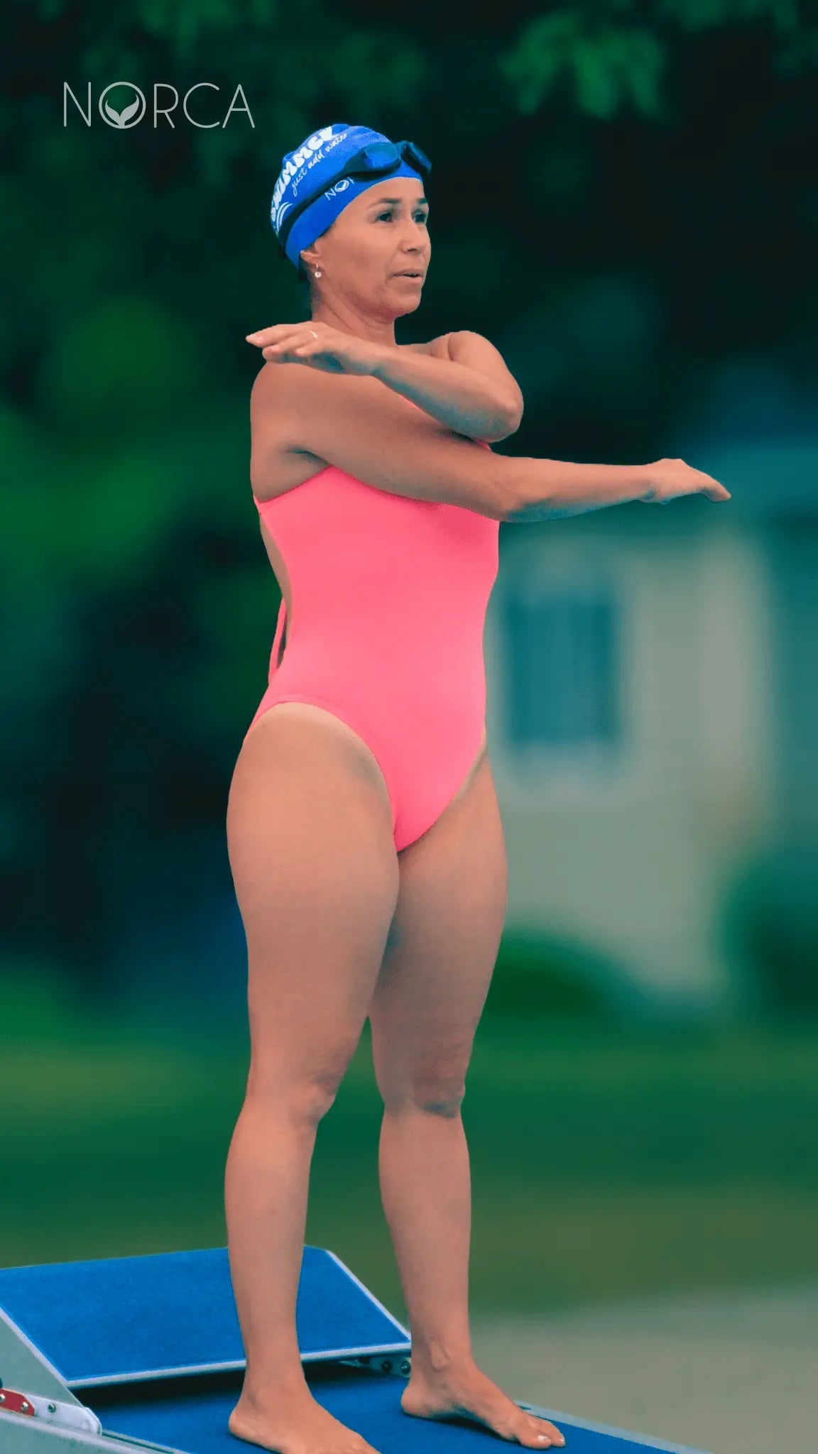 Maillot de bain d'entraînement une pièce avec attaches au dos Corail Norca