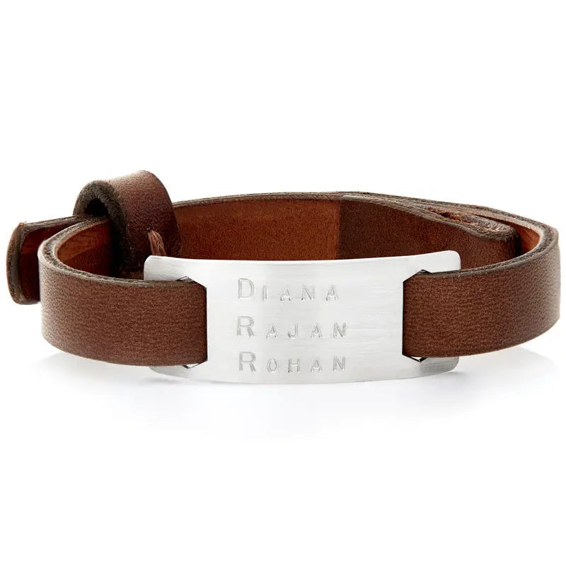 Bracelet en cuir marron Marley