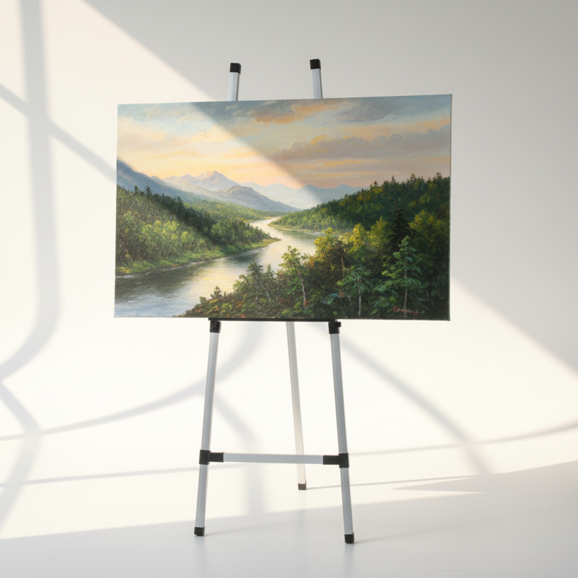 Chevalet d'affichage en aluminium noir, 162 cm