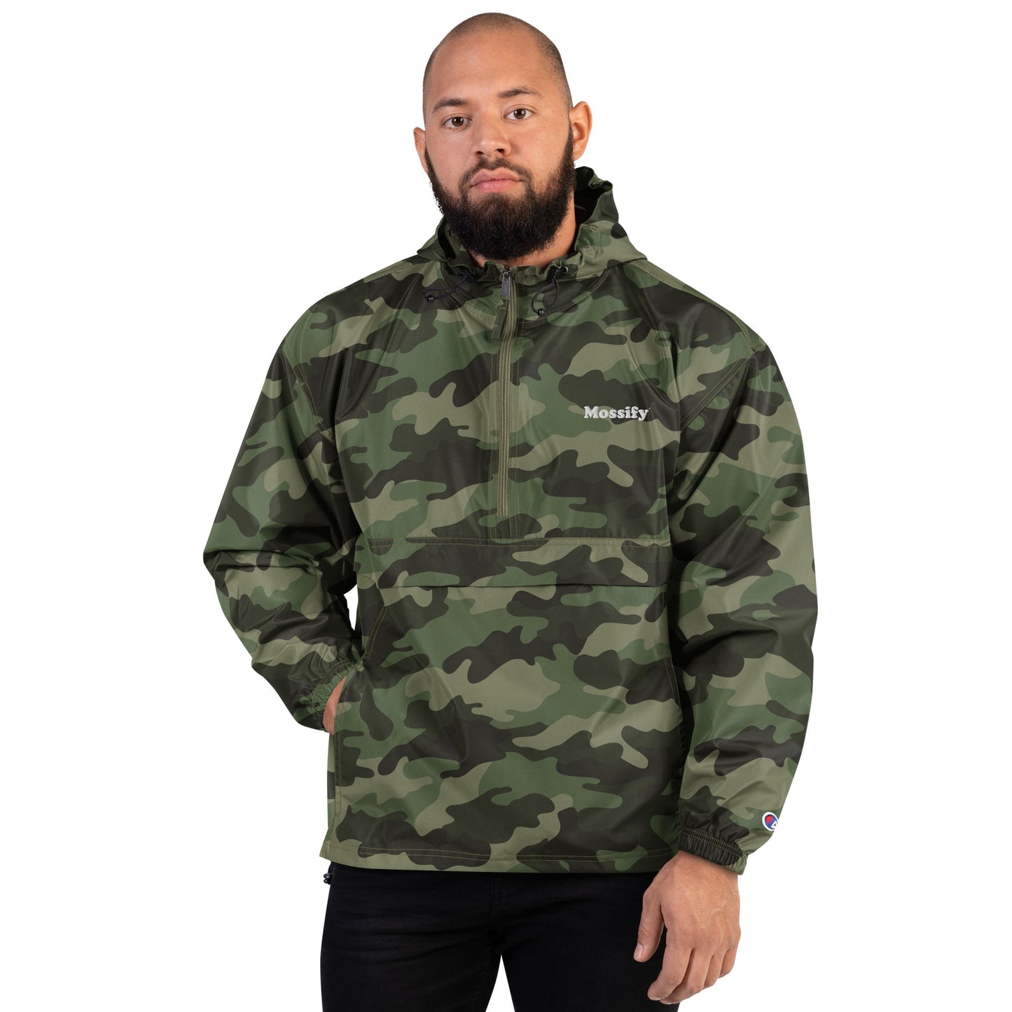 Embroidered Mossify / Champion Packable Jacket