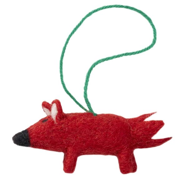 Fox Felted Christmas Ornament