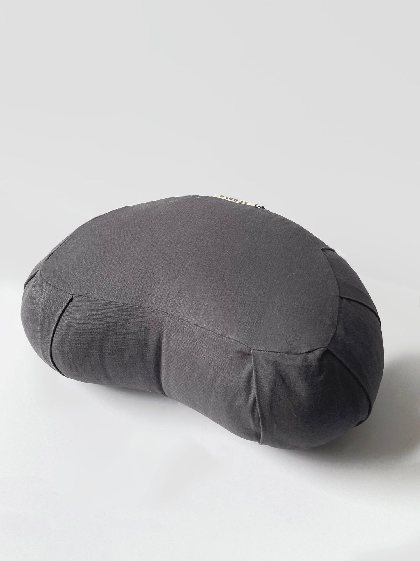 Coussin de méditation en forme de croissant | Gris Ombre