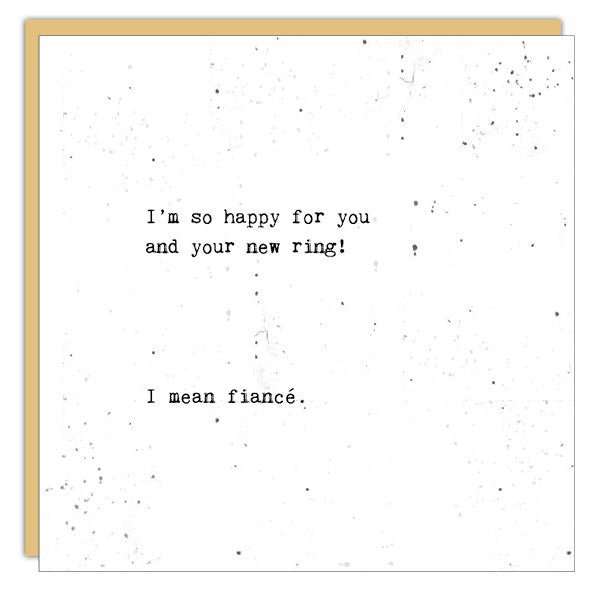 Stationery - Little Gem Card - Happy For Your Ring