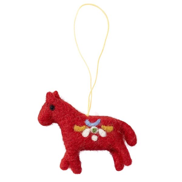Horse Felted Christmas Ornament