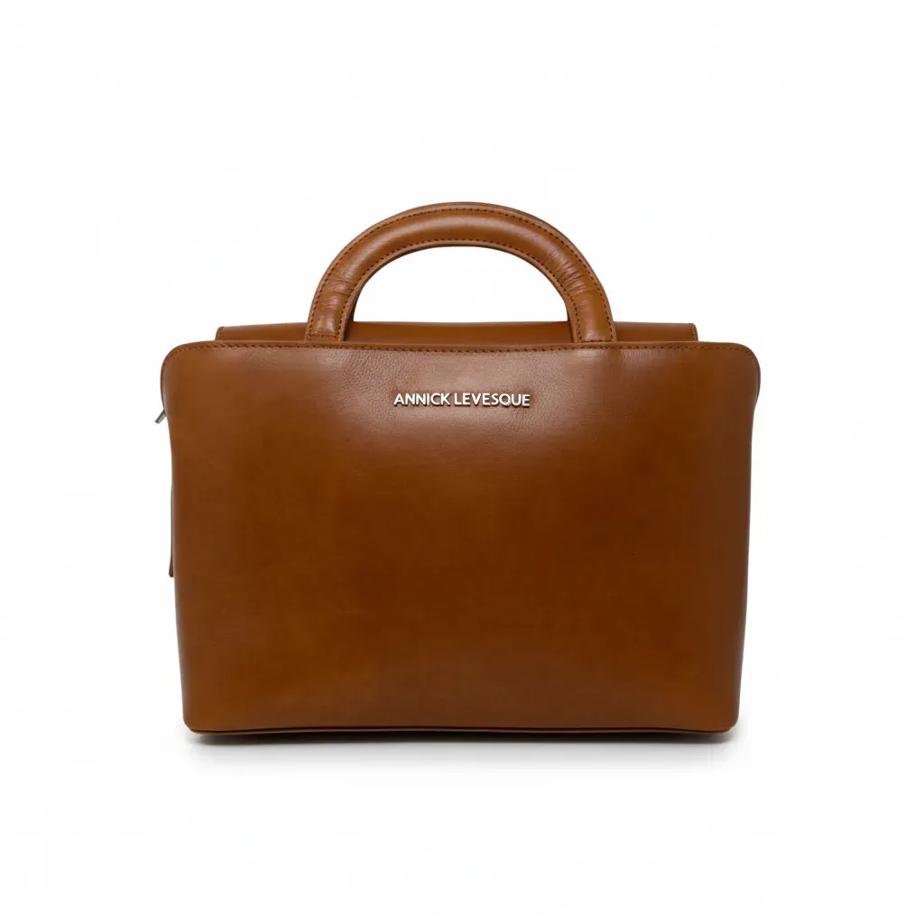 Clarence Leather Handbag, Two-in-one, Cognac