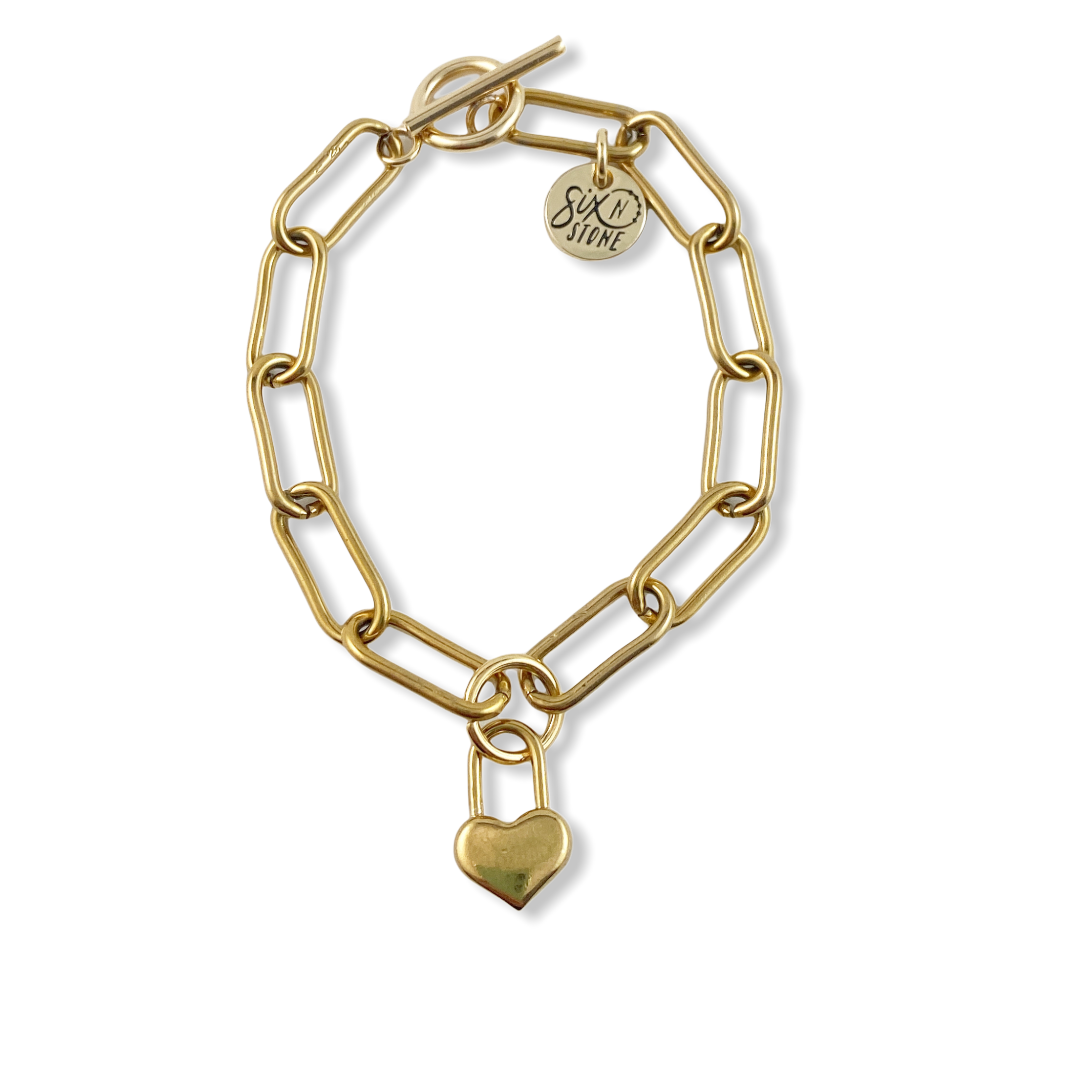 Ensemble Cœur et Cadenas en Or