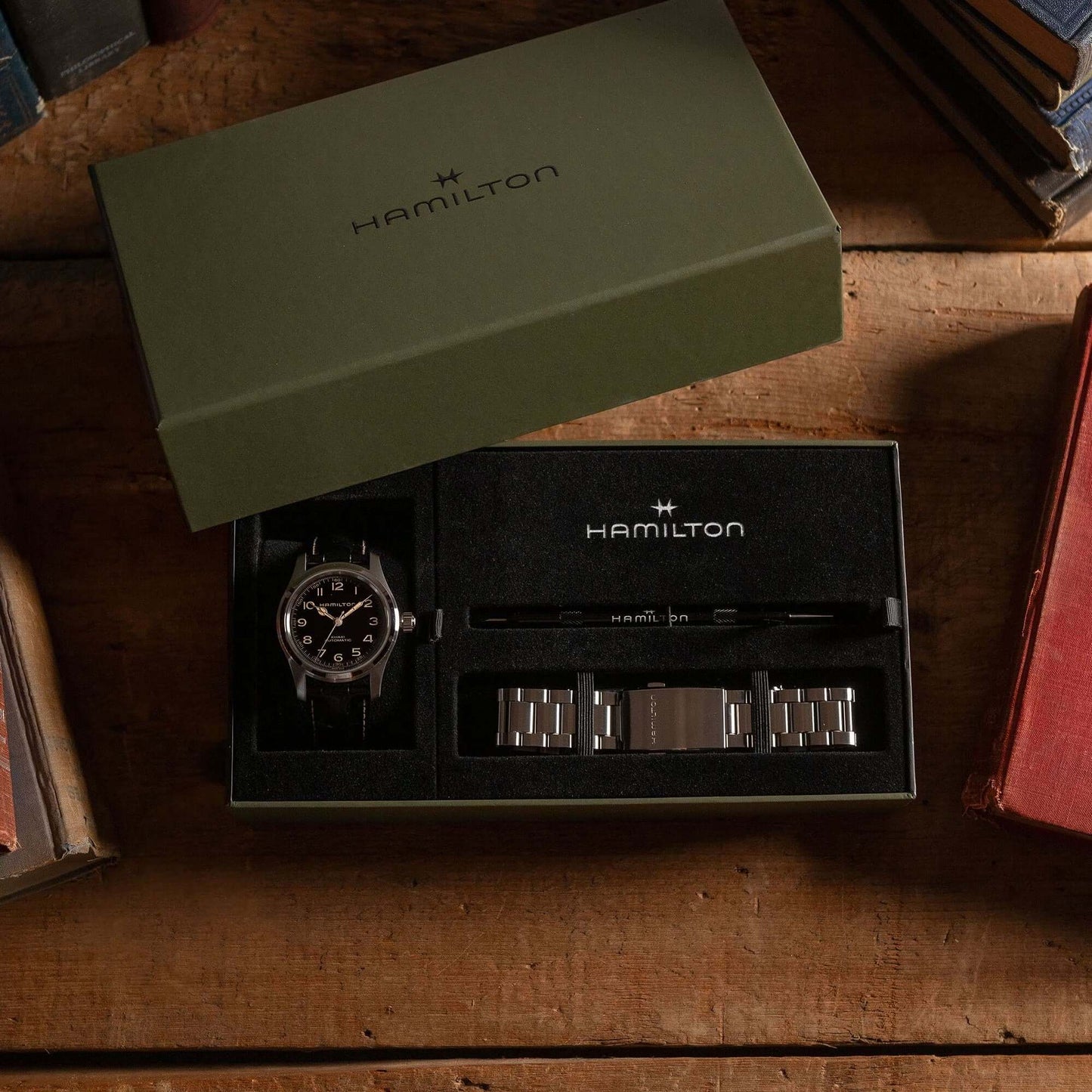 Hamilton Khaki Field Murph Bracelet Bundle Automatic 42mm Watch H70605732