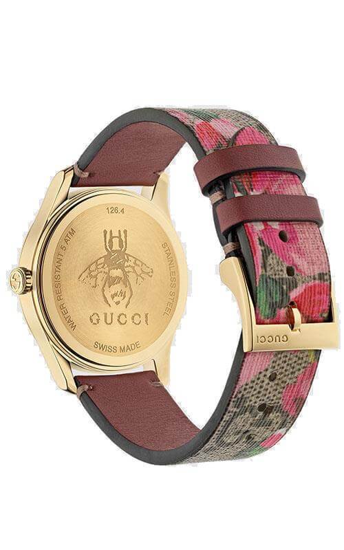 Montre GUCCI G-Timeless GG Blooms rose YA1264038A