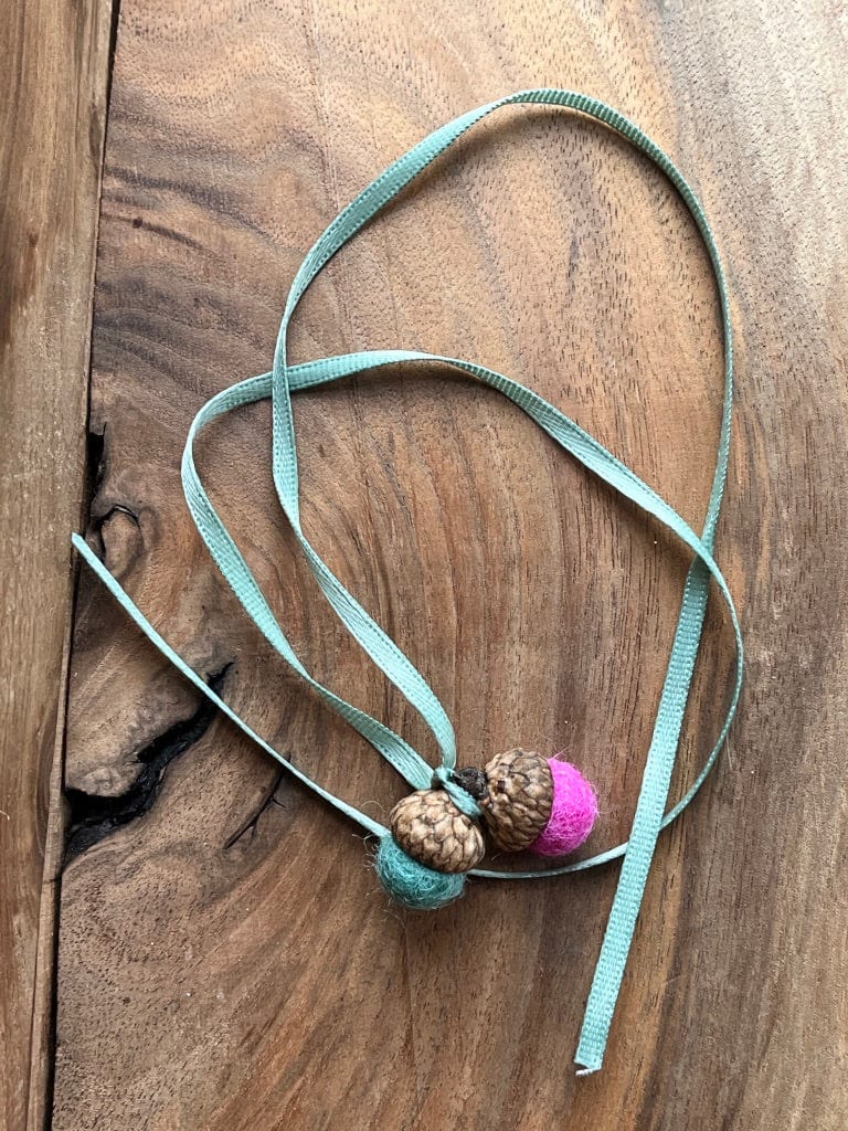 Tiny Double Felted Acorn | Raspberry & Mint | Aromatherapy Diffuser