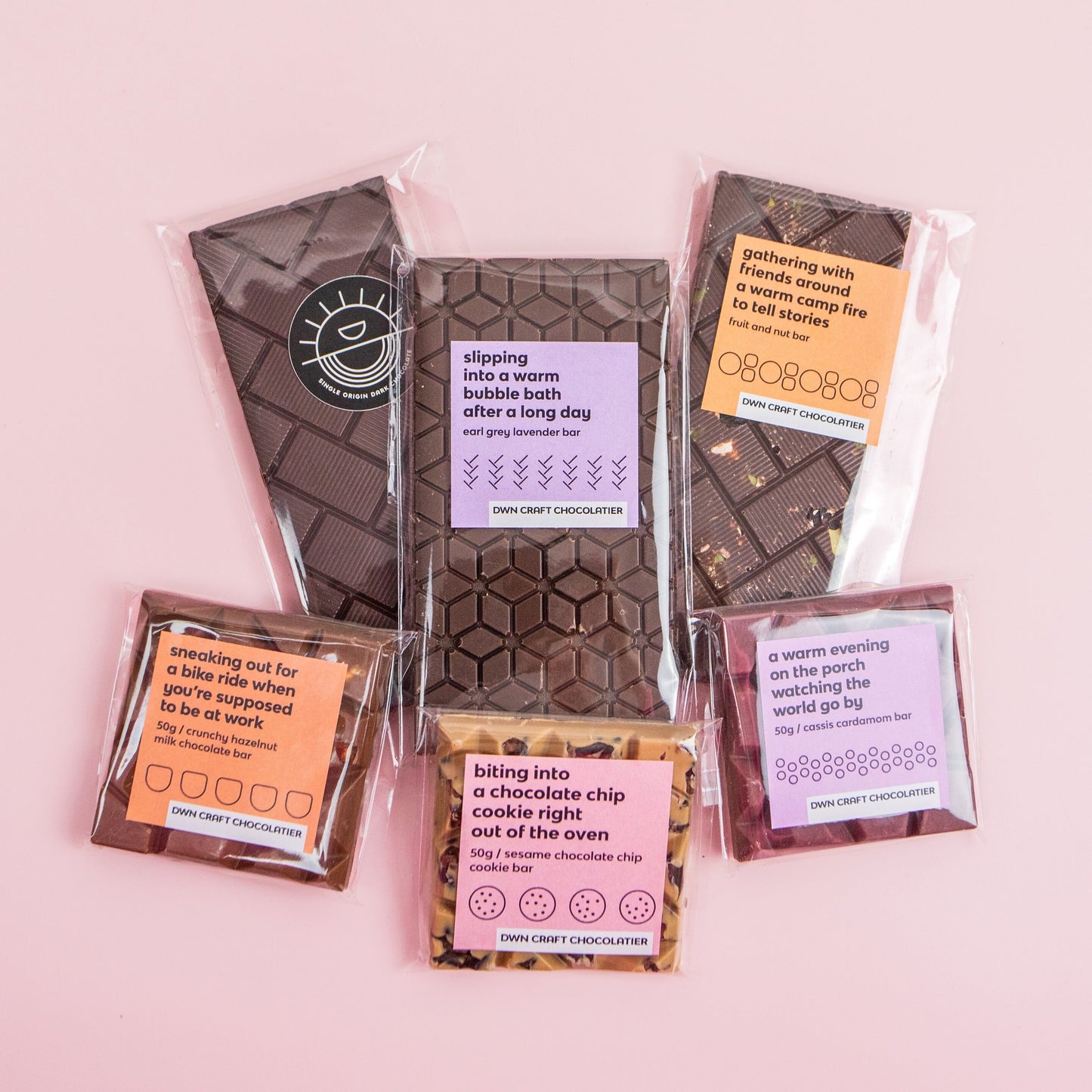 coffret de barres de chocolat uniquement