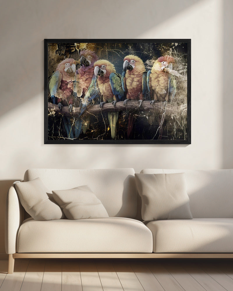 Art mural Perroquet Animal Illustration vintage Décoration murale 10