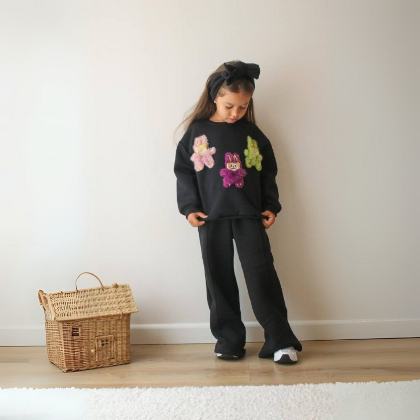 Ensemble décontracté La-Bu-Bu Colorful Patch pour filles