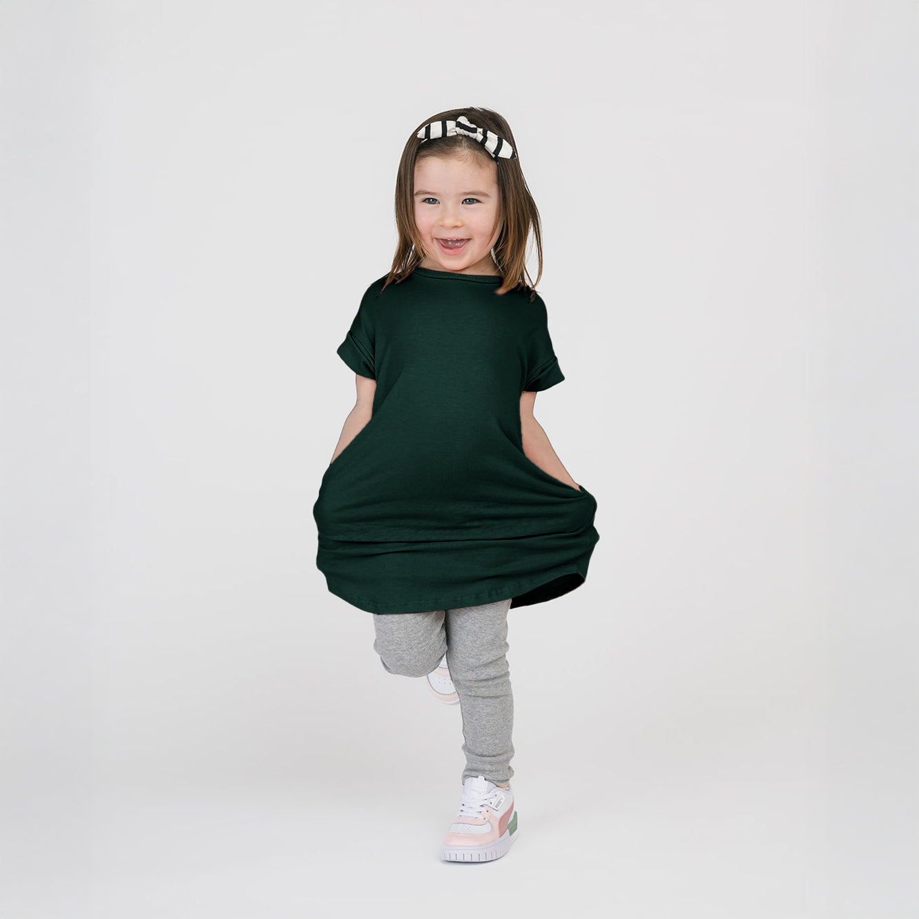 Robe nuage à manches retroussées